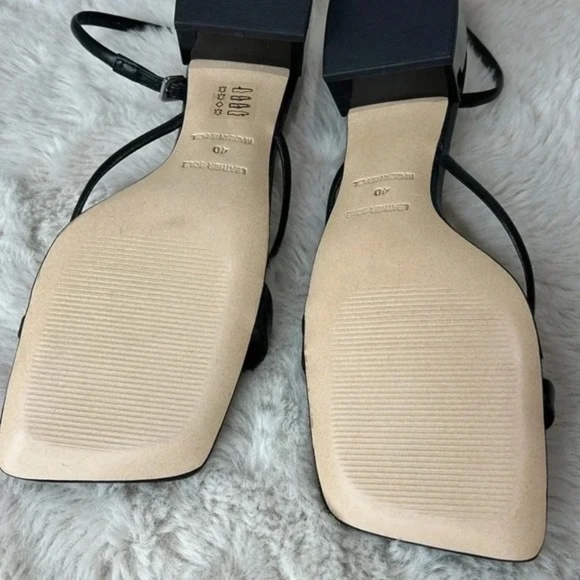 NWOT L’intervalle Black block heel square toe sandals - Picture 10 of 10